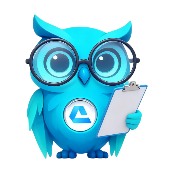 CourseAgent owl mascot for corporate L&D