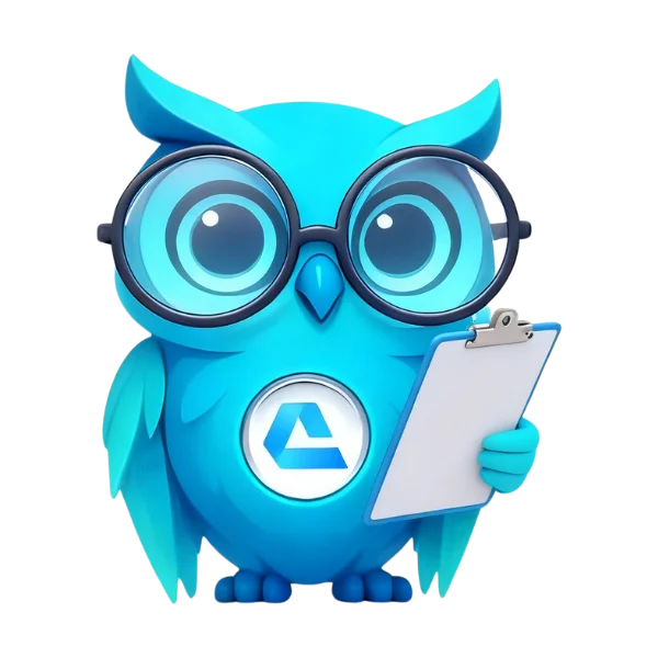 CourseAgent owl mascot for corporate L&D