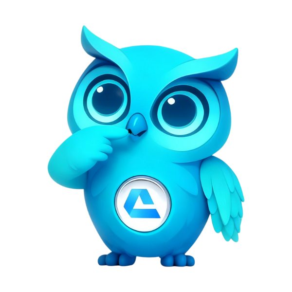 CourseAgent owl mascot for designers